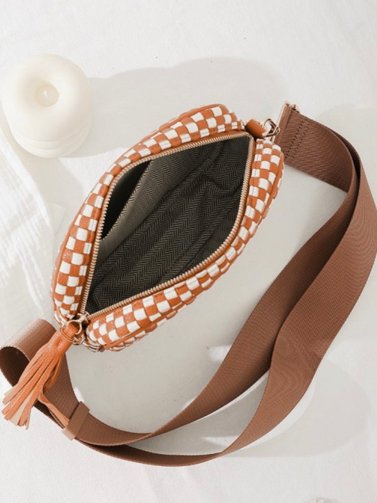 Courtney Woven Cross-Body Purse