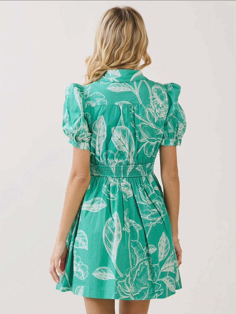 Gabriella Green Floral Dress