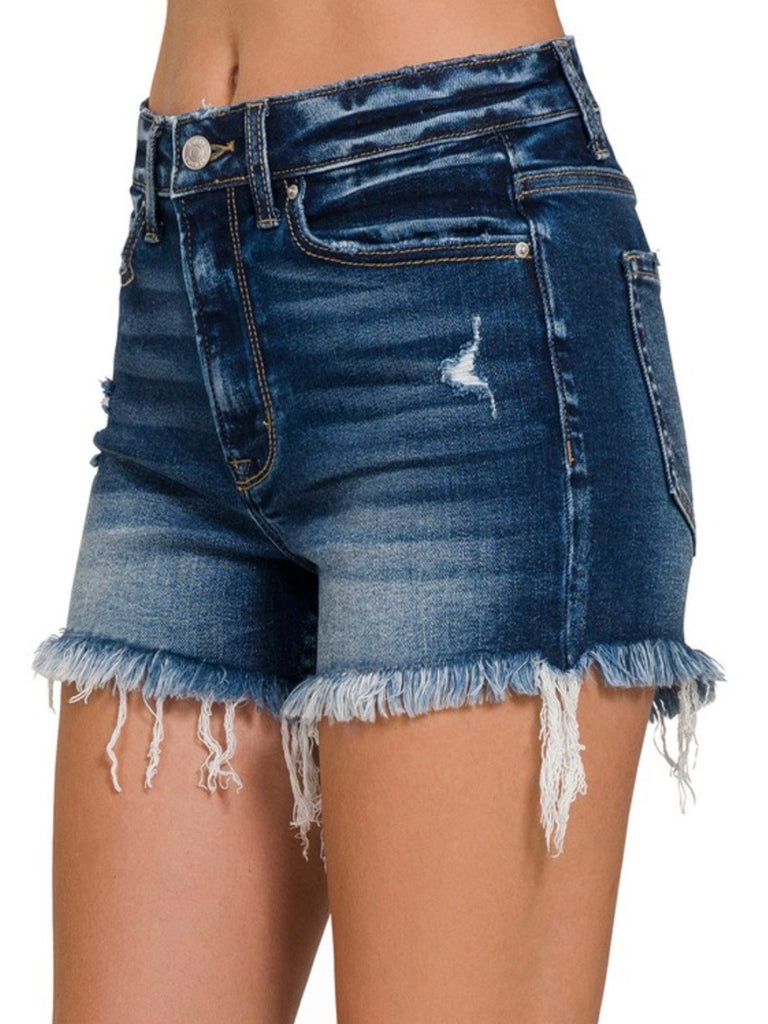 Raya Dark Wash High Rise Short
