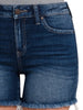 Sara Mid-Rise Raw Hem Shorts