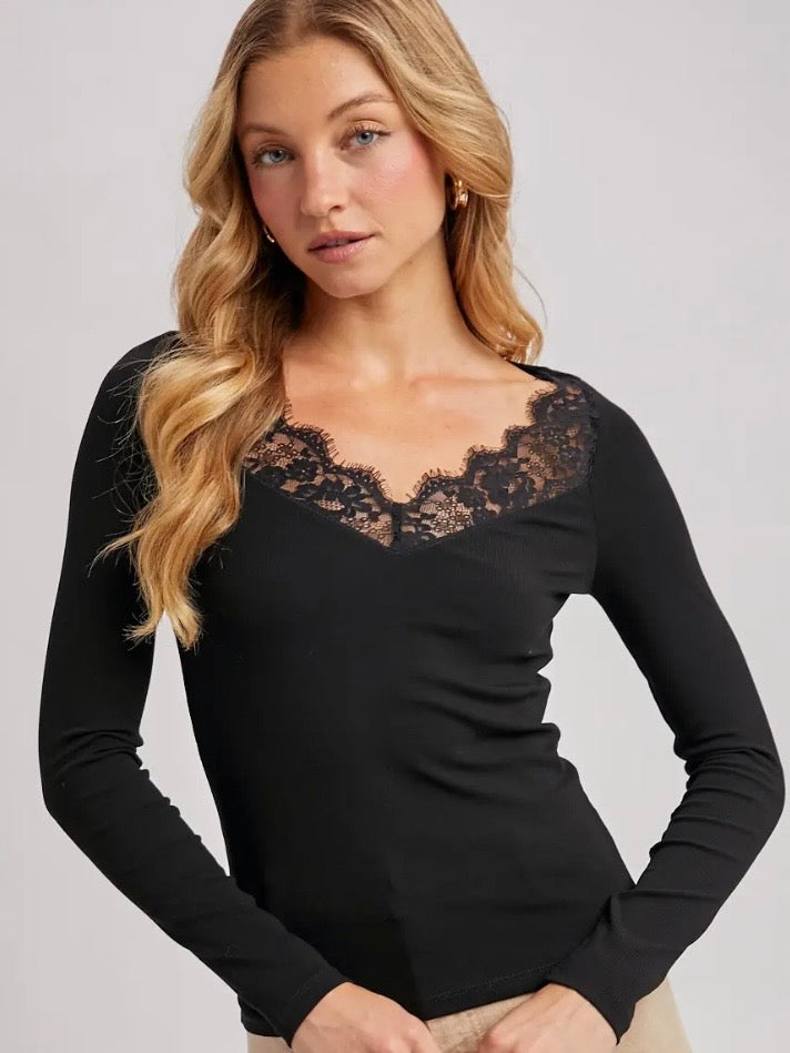Braxton Long Sleeve Lace Top