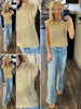 Amber Sweater Vest - Latte/Black