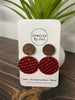 Jen Earrings - Burgundy Circle
