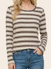 Gemma Striped Long Sleeve - Mocha