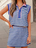 Linda Blue Stripe Skort Set
