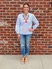 Kate Embroidered Puff Sleeve Top
