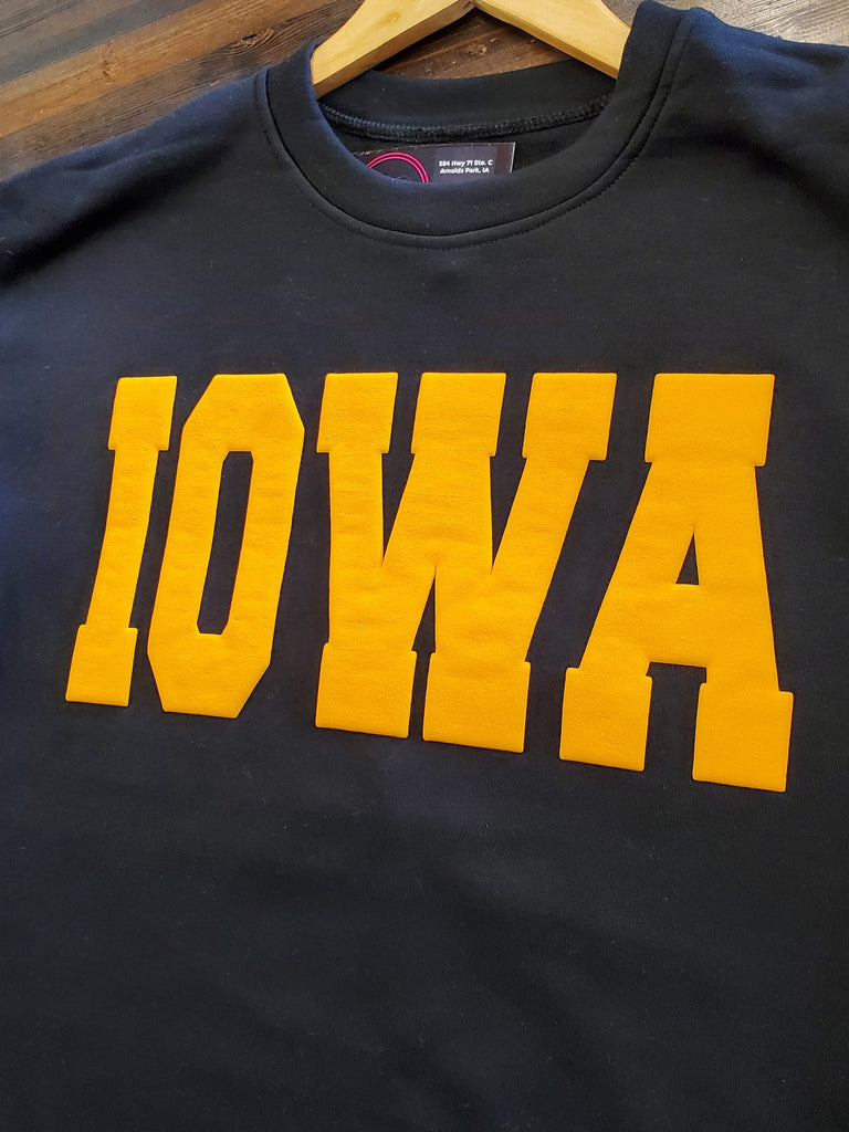 IOWA Puff Black Sweatshirt