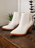 Heaven White Ankle Bootie
