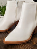 Heaven White Ankle Bootie