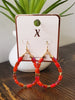 Chloe Tear-Drop Earrings - Red