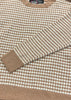 Megan Mixed Checker Sweater - Taupe