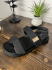 Mayara Black Velcro Sandals