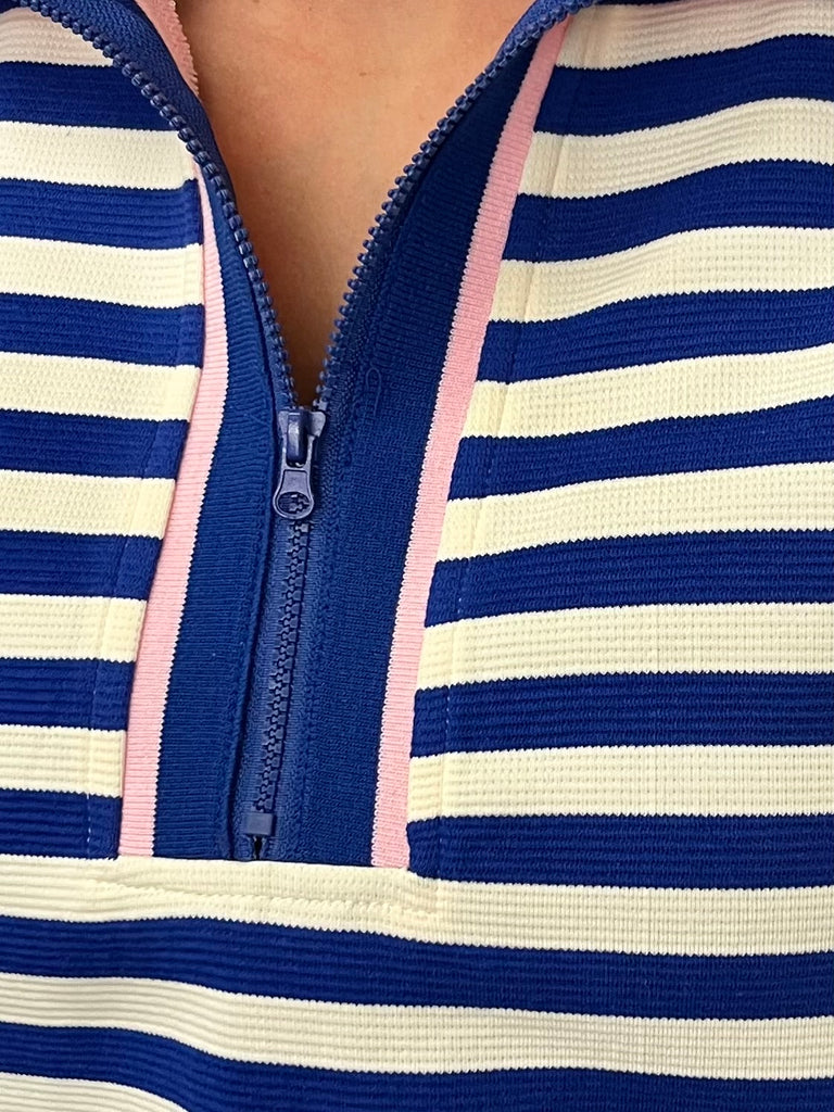 Linda Blue Stripe Skort Set