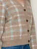 Carmen Plaid Sweater - Mocha/Teal