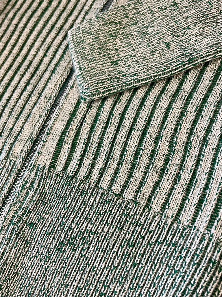 Jenna 2-Tone Ribbed Sweater - Green