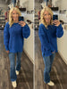 Jamie Soft Chenille Sweater - Royal