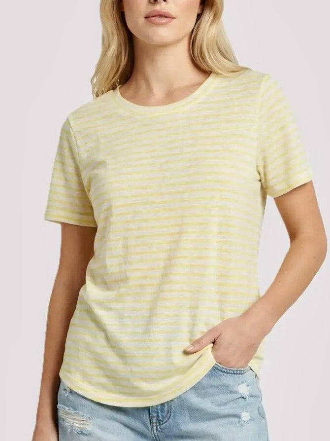 Alexa Striped Tee - Yellow