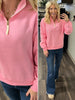 Sam Gold Accent Quarter Zip - Pink