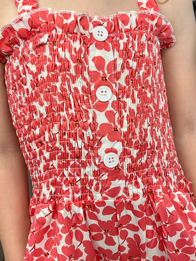 Gemma Pink Floral Romper