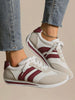 Rory Breathable Tennis Shoes - Maroon/Ivory