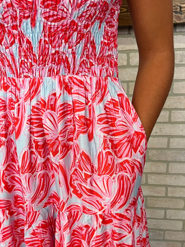 Charlotte Pink Floral Dress