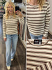 Gemma Striped Long Sleeve - Mocha