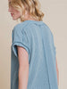 Hallie Ribbed TShirt - Denim