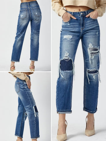 Lacee Mid Rise White Flare Jeans