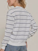 Mckinlee Striped Crewneck - Ivory/Navy
