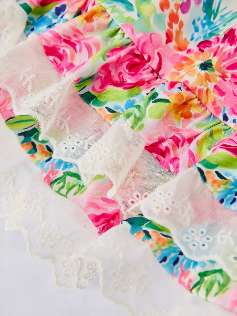 Stella Floral Dress with Layered Tiers