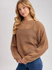 Jane Open Knit Sweater - Mocha