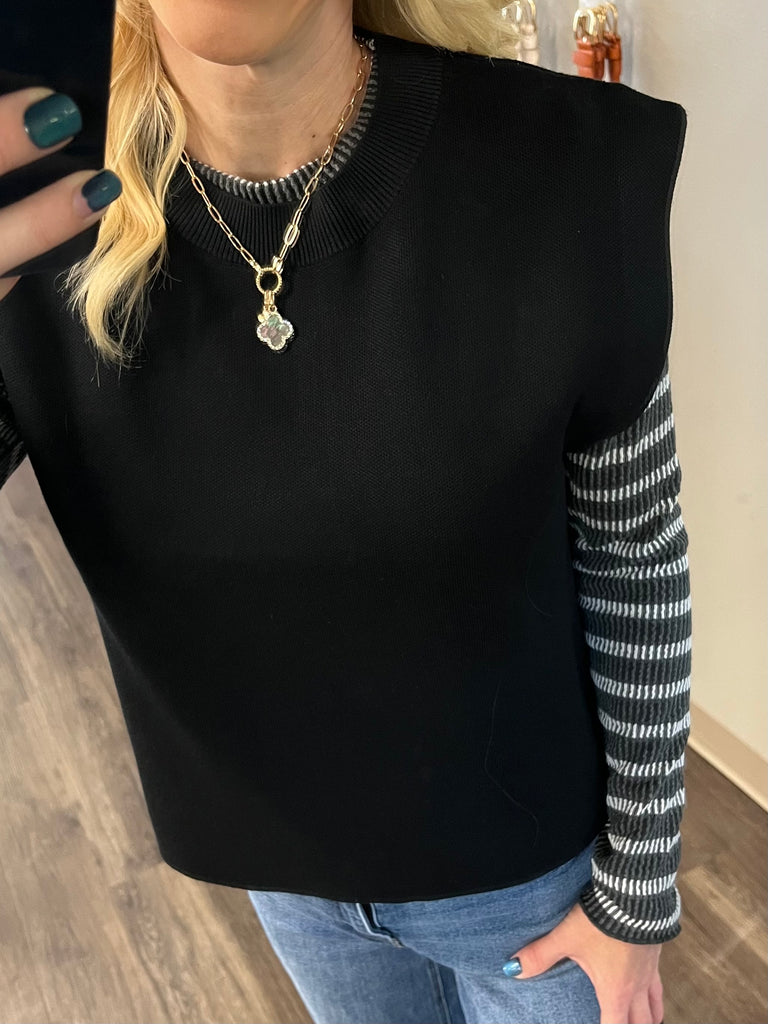 Bonnie Sweater Vest - Black