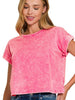 Layla Vintage Short Sleeve - Hot Pink