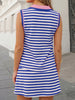 Linda Blue Stripe Skort Set