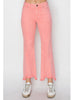 Lexie Mid-Rise Straight Step-Hem Denim - Flamingo