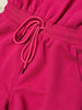 Mackenzie 1/4 Zip Ribbed Romper - Fuchsia