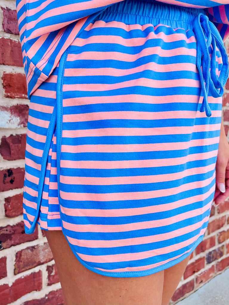 Sami Shorts & T-Shirt Pink/Blue Set