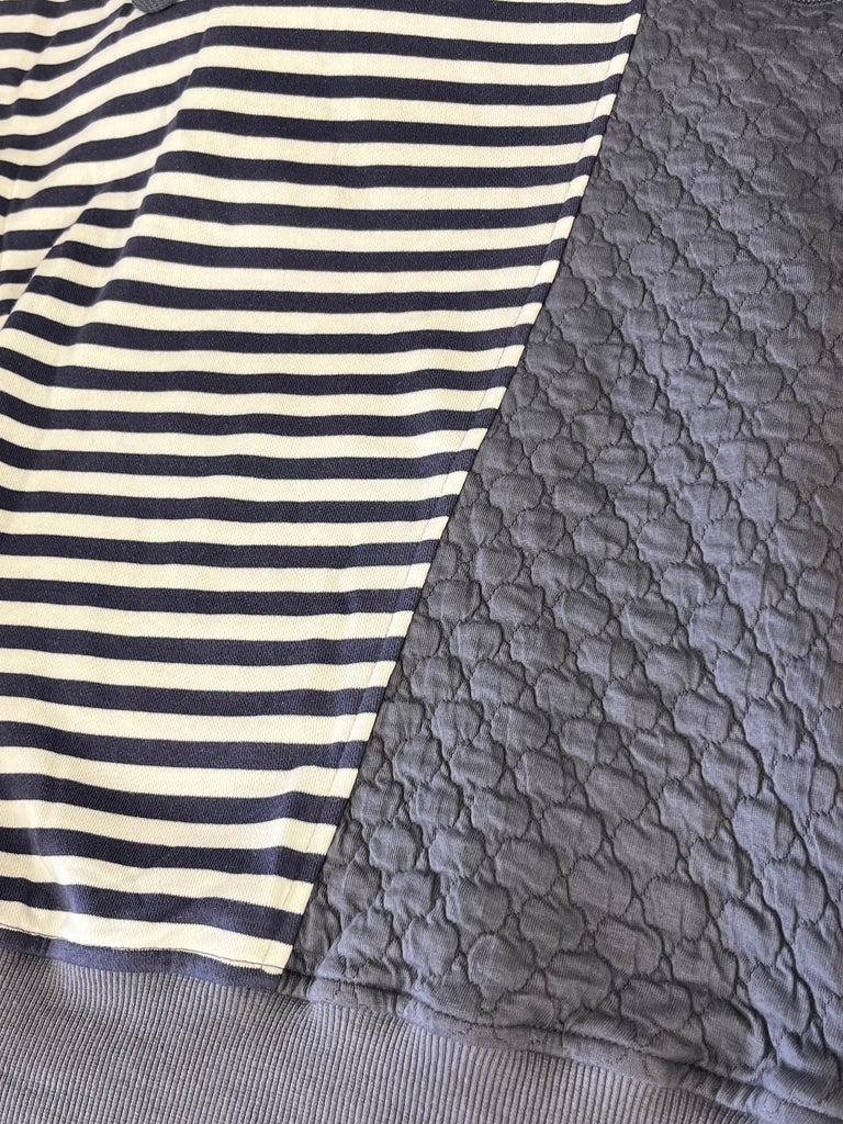 Leeann Striped Hoodie - Grey/Ivory