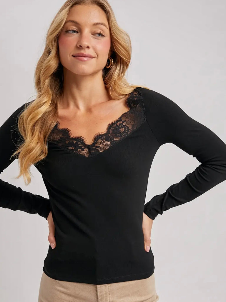 Braxton Long Sleeve Lace Top