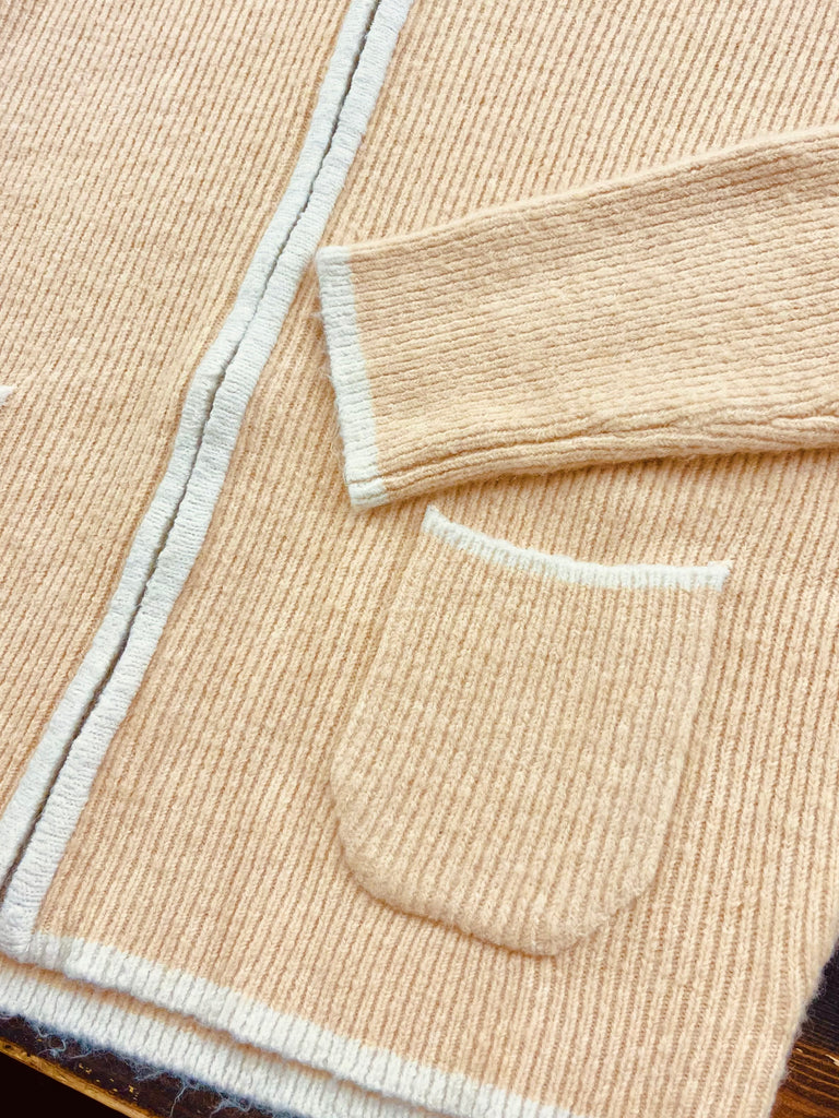 Sam Zip Up Cardigan - Oatmeal