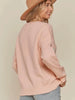 Kyra Star Pattern Sweater - Blush