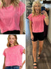Layla Vintage Short Sleeve - Hot Pink