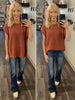 Diane Ribbed Sweater Vest - Copper