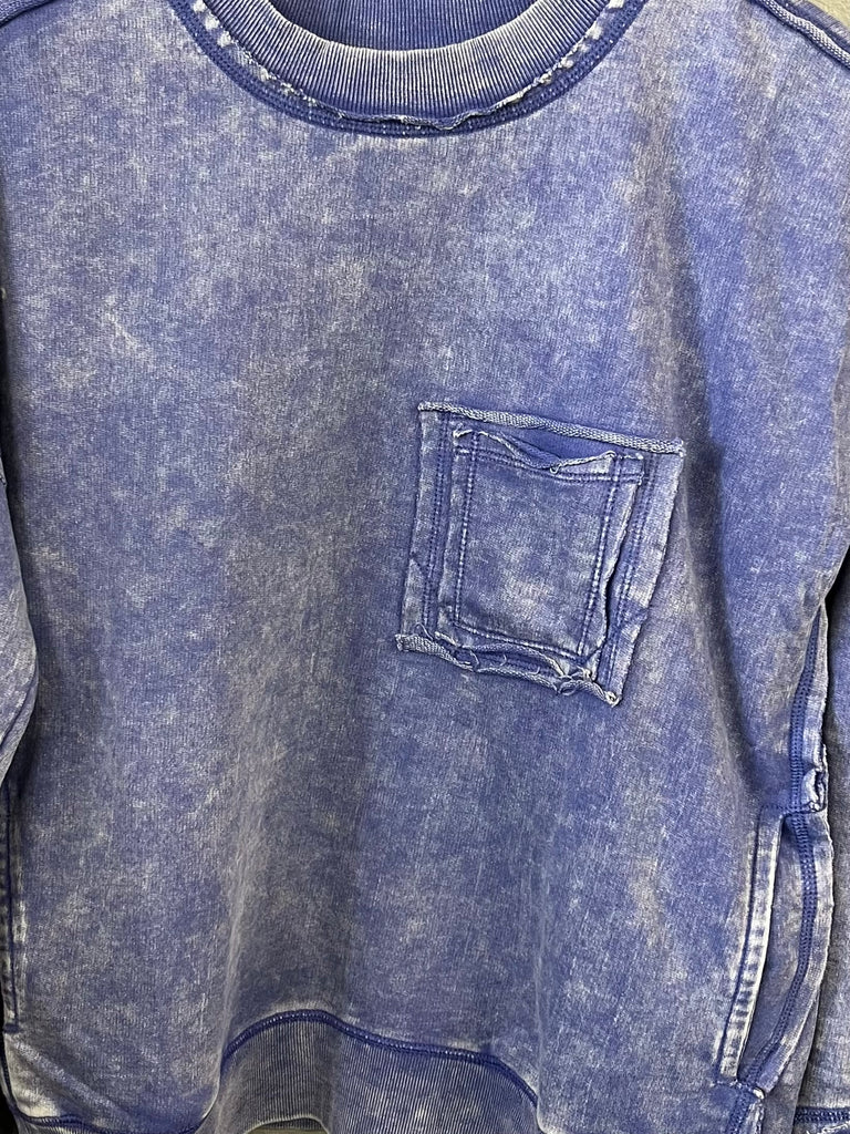 Sara Mineral-Wash Long Sleeve - Marlin