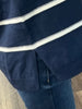 Trinity V-Neck Sweater - Navy/Ivory