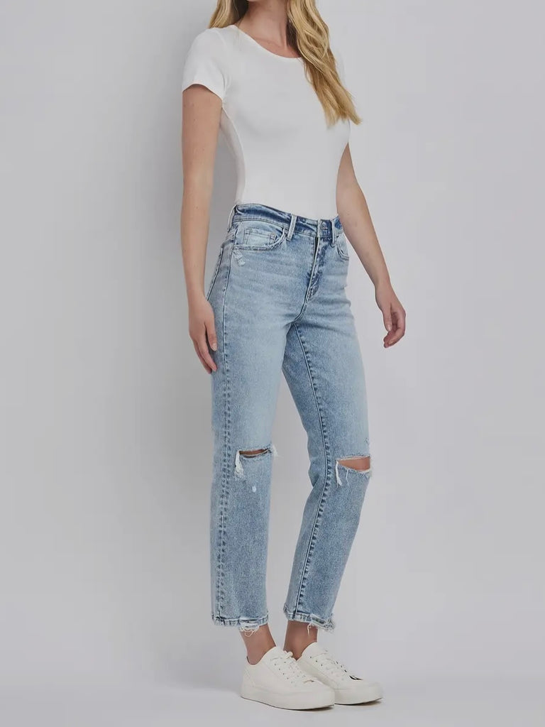 Katy High-Rise Straight Denim