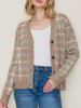 Carmen Plaid Sweater - Mocha/Teal