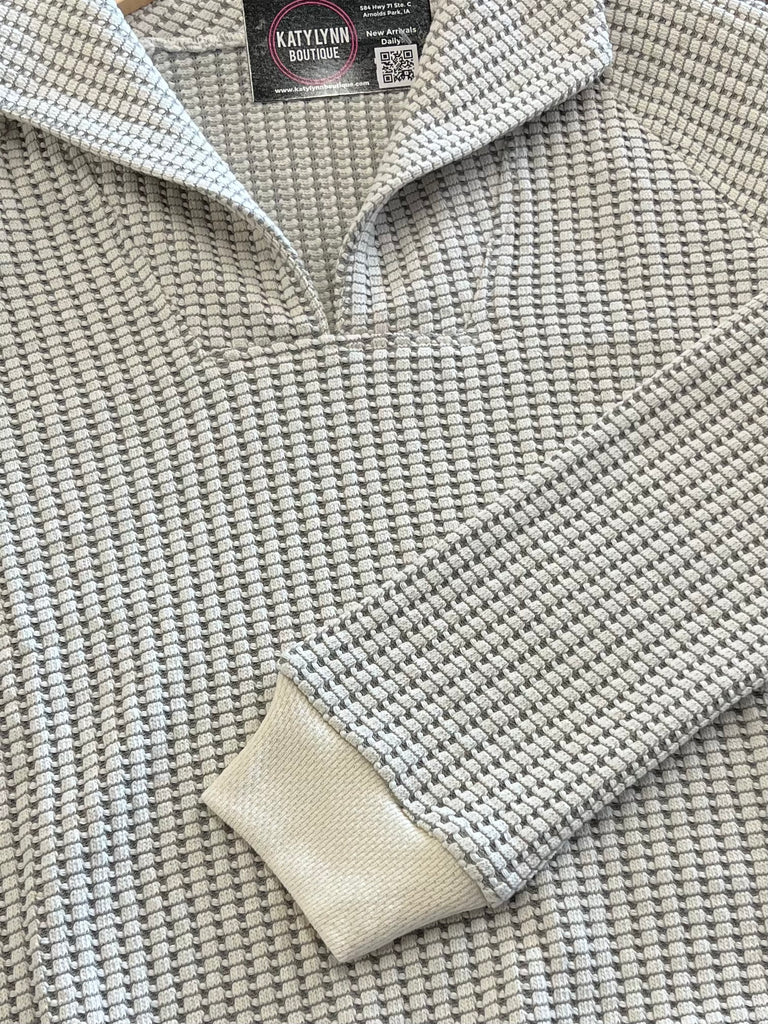 Maria Two Toned Sweater - Gray