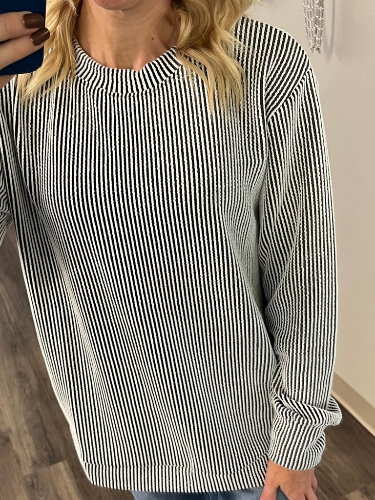Maddie Ribbed Long Sleeve - Black