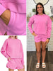 Izzy Sweatshirt and Short Set - Pink